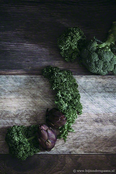 Broccoli soep met boerenkool en artisjokken