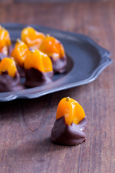 kumquats con chocolate