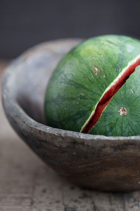 Granizado de melon y sandiá (cantaloupe- en watermeloen ijs)