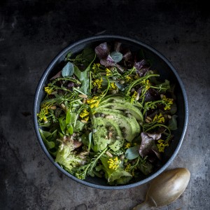 salade met barbarakruid